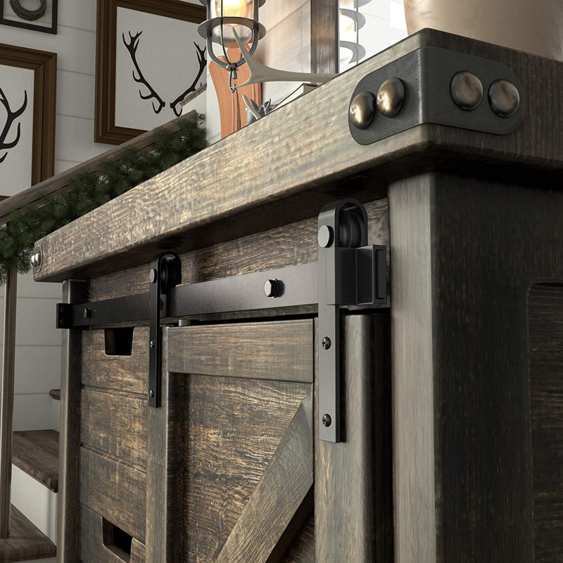 HAHAEMALL Super Mini Barn Door Hardware Kit Single Door, Sliding